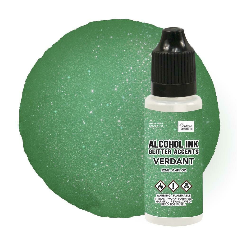 Alcohol Ink Glitter Accents - Verdant - 12mL