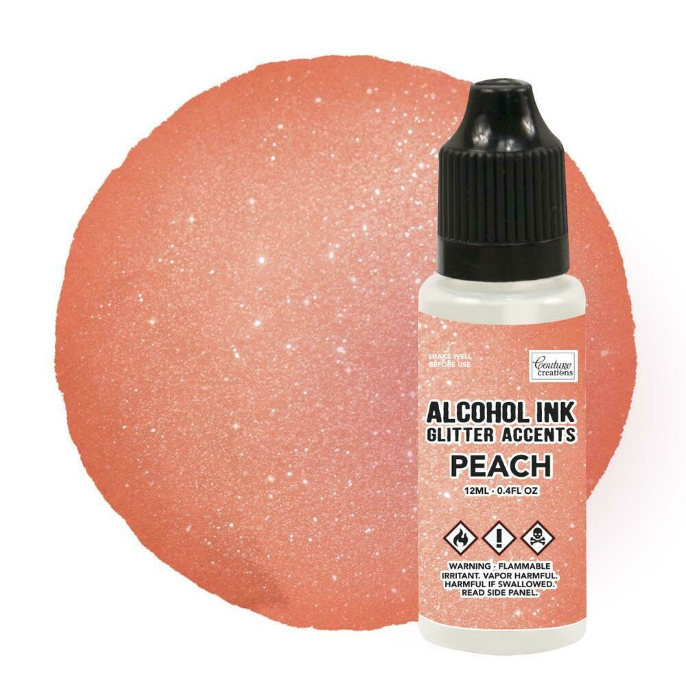 Alcohol Ink Glitter Accents - Peach - 12mL