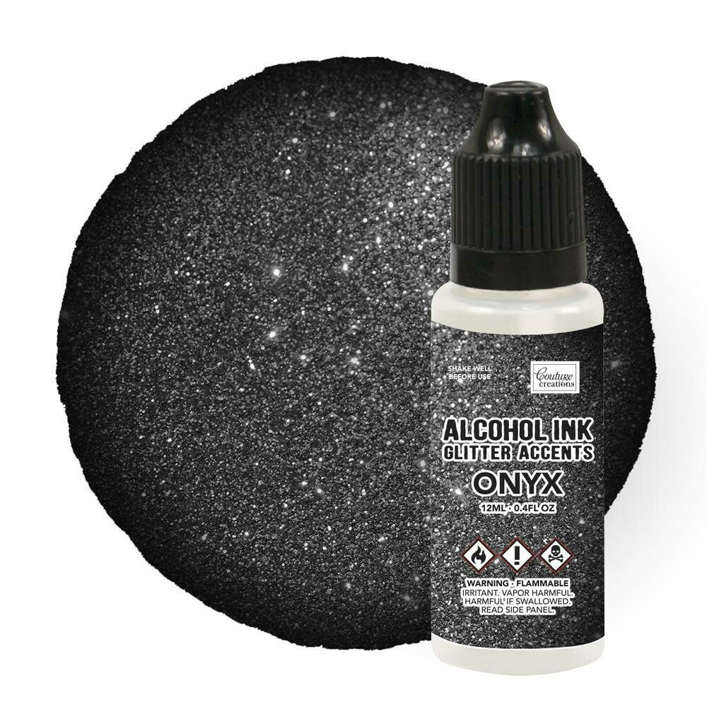 Alcohol Ink Glitter Accents - Onyx - 12mL