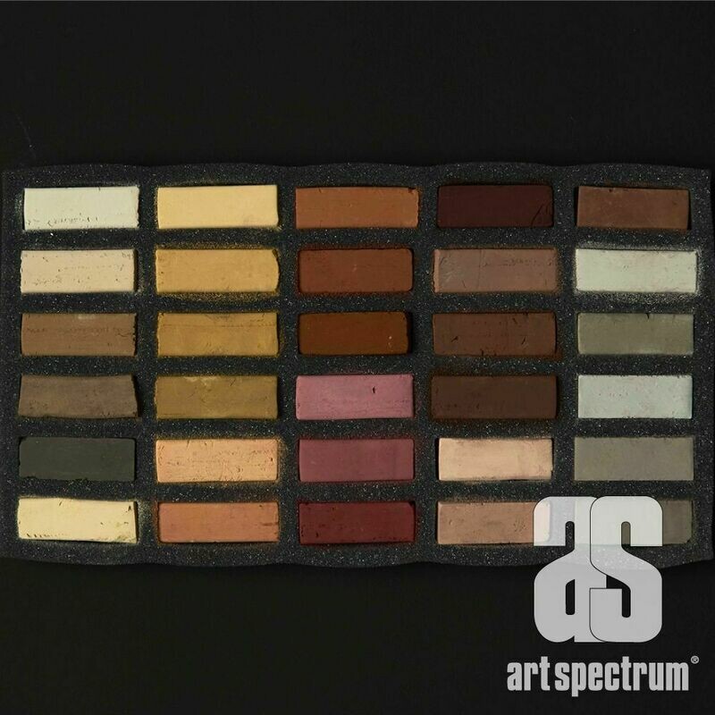 Art Spectrum Extra Soft Square Pastels - Earths - Set of 30