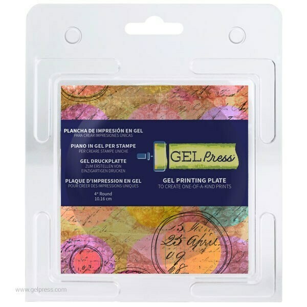 Gel Press Round 4&quot; Plate Mono Printing Plate