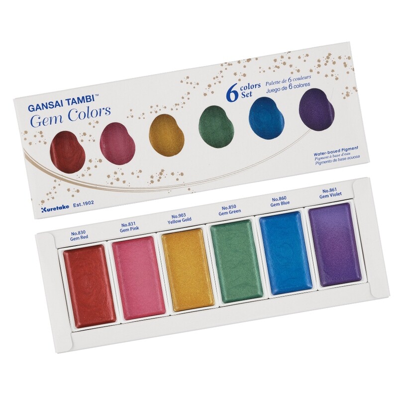 Kuretake Gansai Tambi - Watercolours - Gem Colours