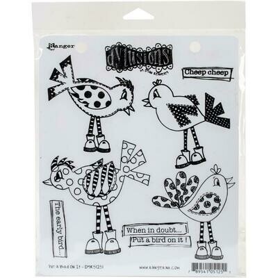 Dyan Reaveley&#39;s Dylusions Cling Stamp - Put A Bird On It