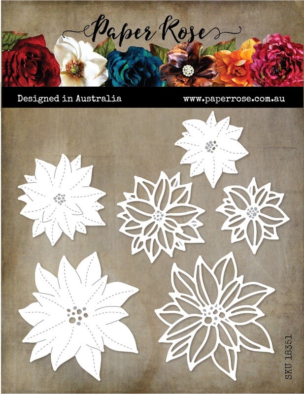Paper Rose Metal Die - Poinsettia Flowers