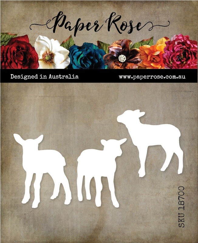 Paper Rose Metal Die - Lamb Trio