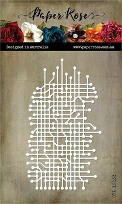 Paper Rose Metal Die - Circuit Texture