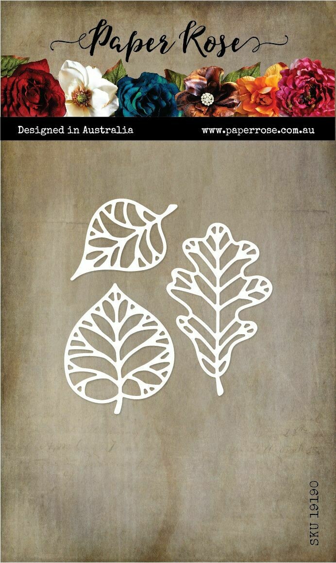 Paper Rose Die - Autumn Leaf Outlines