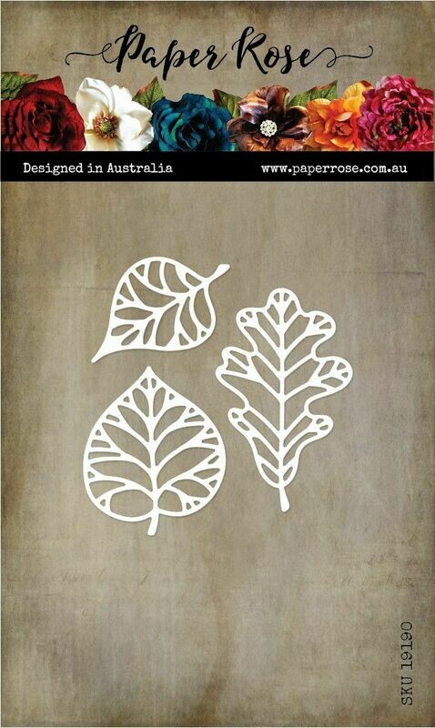 Paper Rose Die - Autumn Leaf Outlines