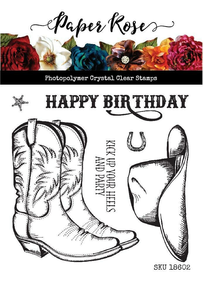 Paper Rose - Clear Stamp Set - Kick Your Heels Up 4&quot; x 4&quot; 