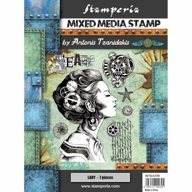 Stamperia - Sea World Lady - Mixed Media Cling Rubber Stamp