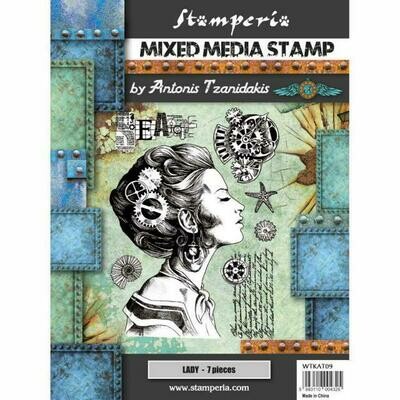 Stamperia - Sea World Lady - Mixed Media Cling Rubber Stamp