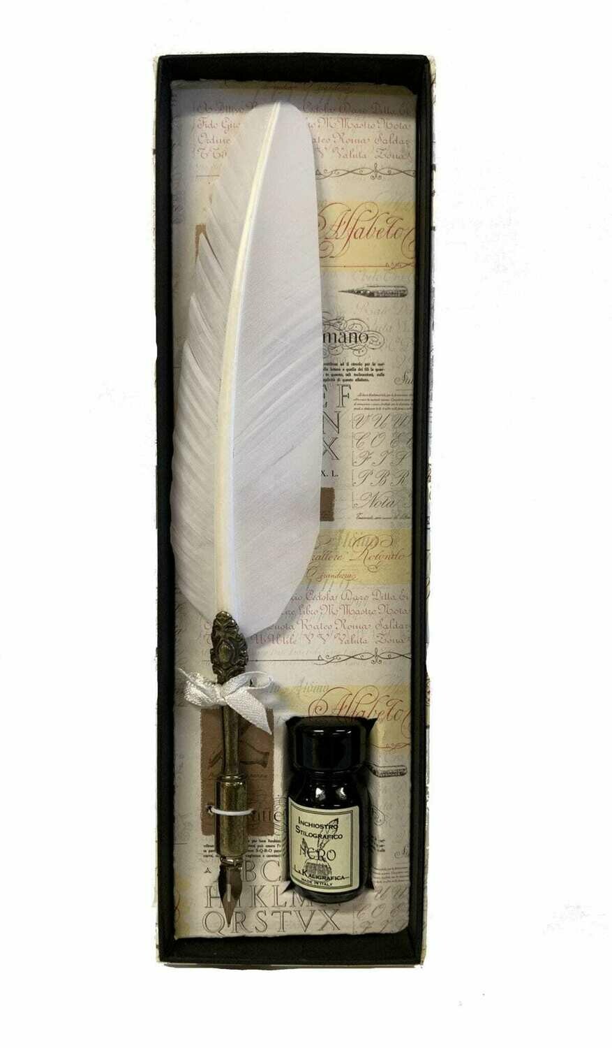 Mini Feather Quill box set - White