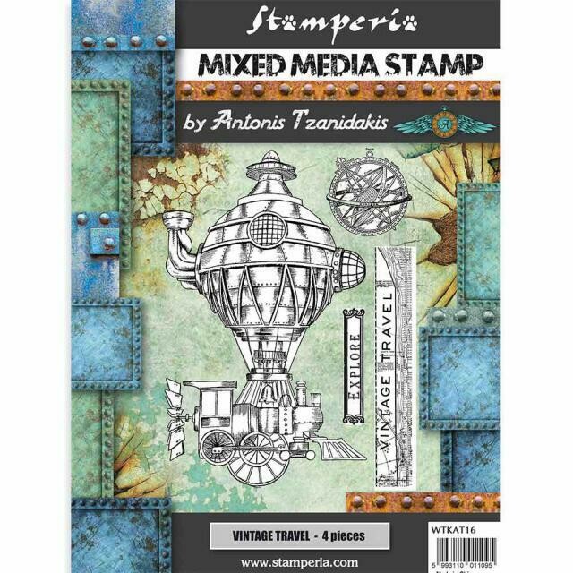 Stamperia - Sir Vagabond - Stamp Set Vintage Travel - by Antonis Tzanidakis