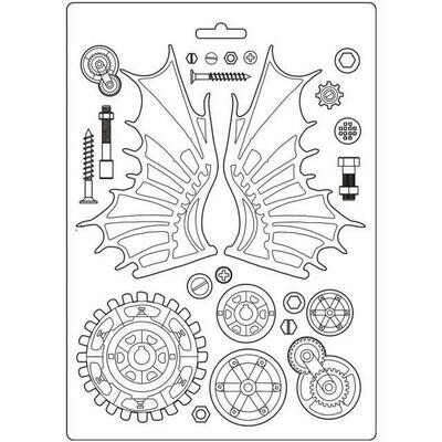 Stamperia - A4 Lady Vagabond Fly Machine - Soft Mould