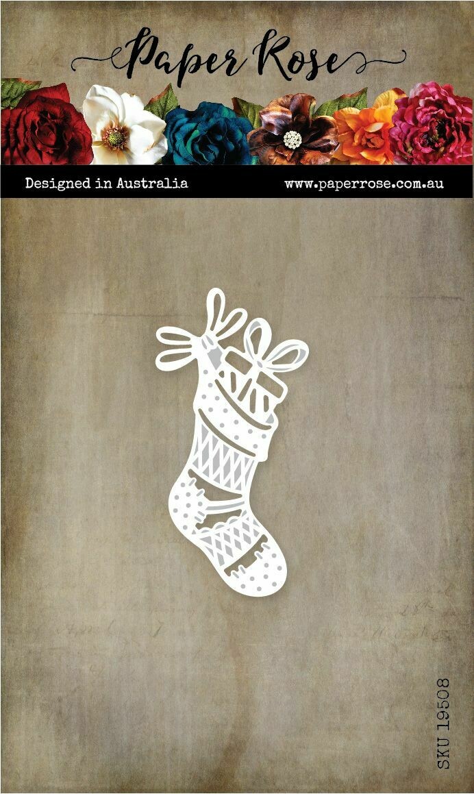 Paper Rose Metal Die - Christmas Stocking