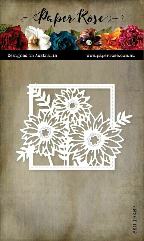 Paper Rose Metal Die - Bloom Square Frame