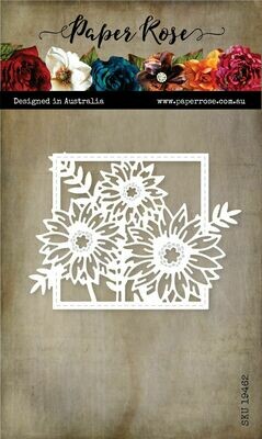 Paper Rose Metal Die - Bloom Square Frame