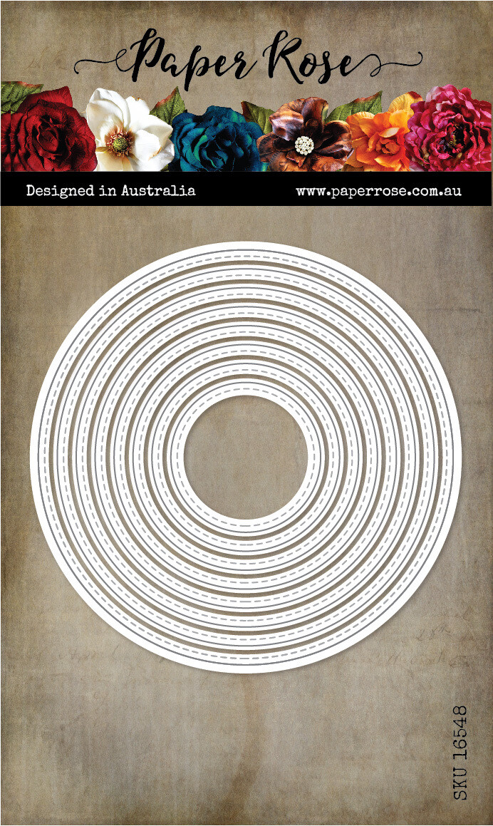 Paper Rose Metal Die - Stitched Circles