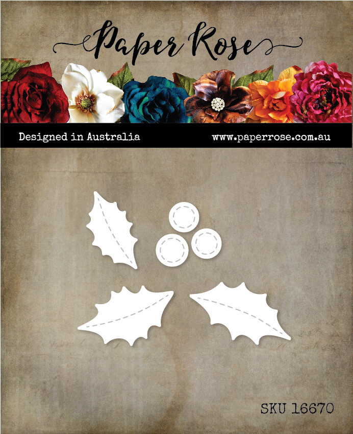 Paper Rose Metal Die - Stitched Holly