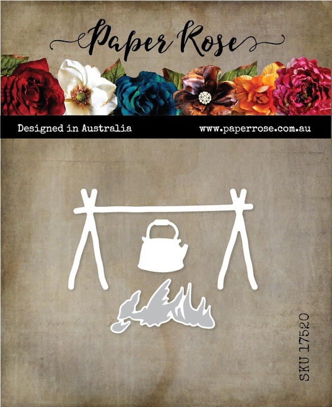 Paper Rose Metal Die - Campfire with Billy