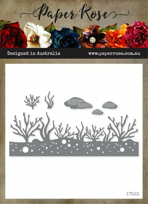 Paper Rose Metal Die - Under the Sea Border