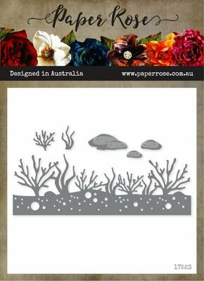 Paper Rose Metal Die - Under the Sea Border