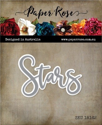 Paper Rose Metal Cutting Die - Stars Word
