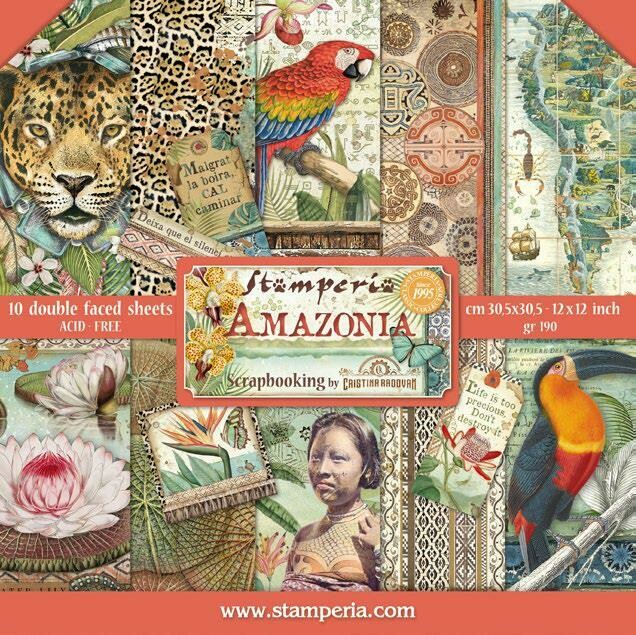 Amazonia - Stamperia Double-sided - Paper pad 12"x12"