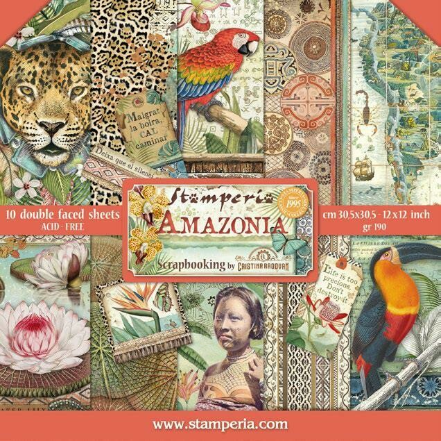 Stamperia - Amazonia - Double-sided - Paper pad 12&quot;x12&quot;