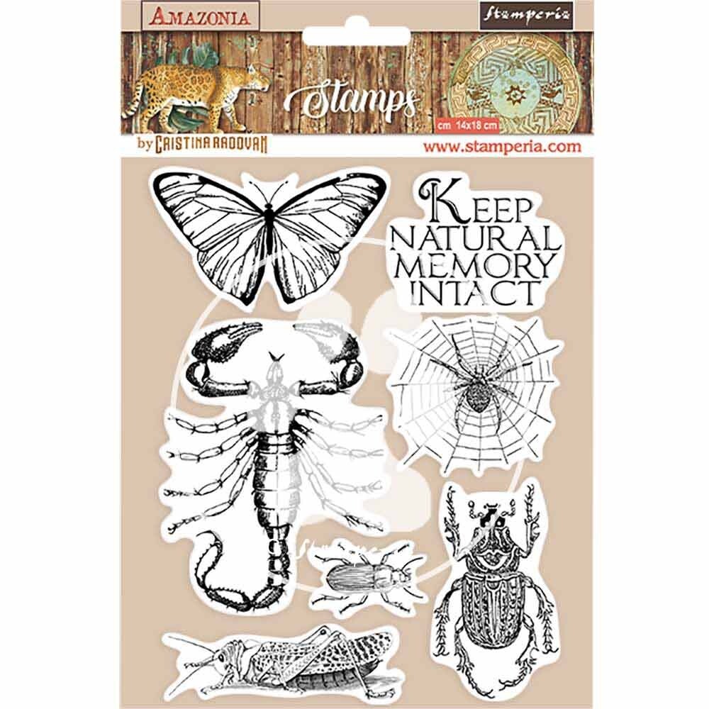 Stamperia - HD Natural Rubber Stamp 14x18 cm - Amazonia Collection - Butterfly