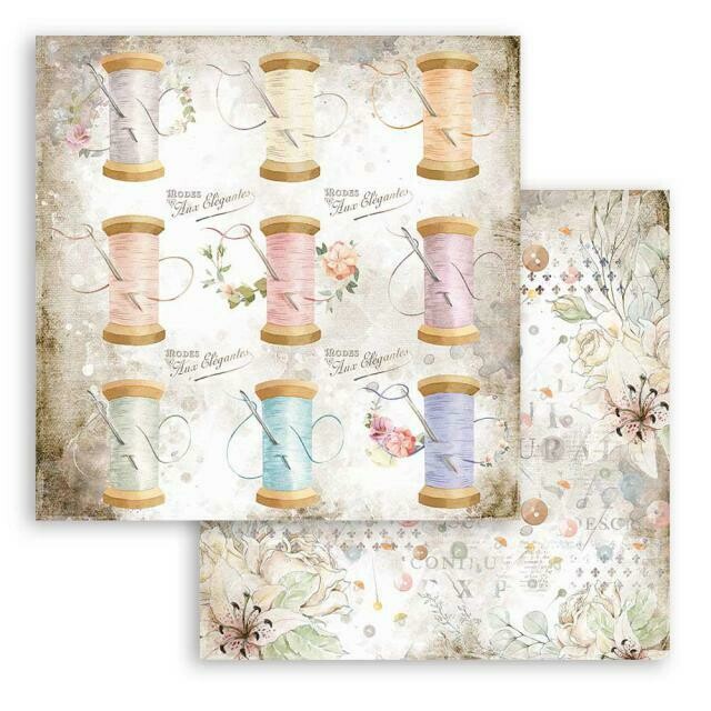Stamperia - Romantic collection - Threads -Threads - Double-sided Cardstock 12"x12"