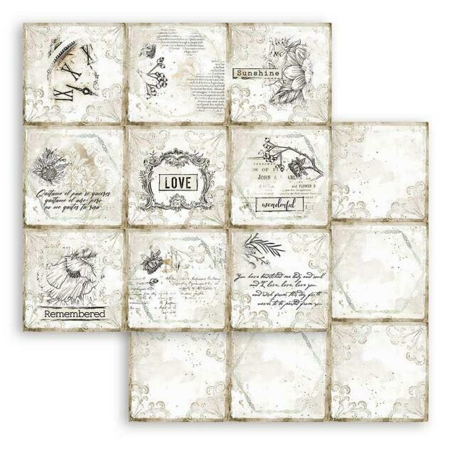 Stamperia - Romantic Collection - Journal - Cards - Double-sided Cardstock 12&quot;x12&quot;