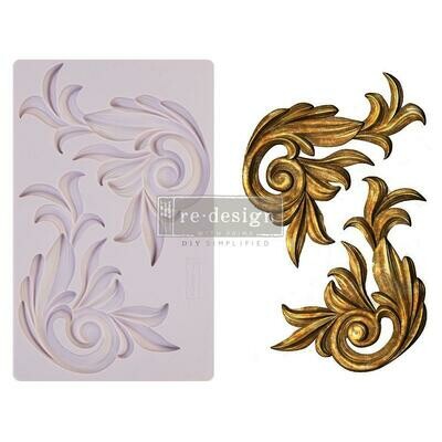 Prima Marketing - Re-Design Decor Mould - 5&quot;x8&quot; - Antique Scrolls