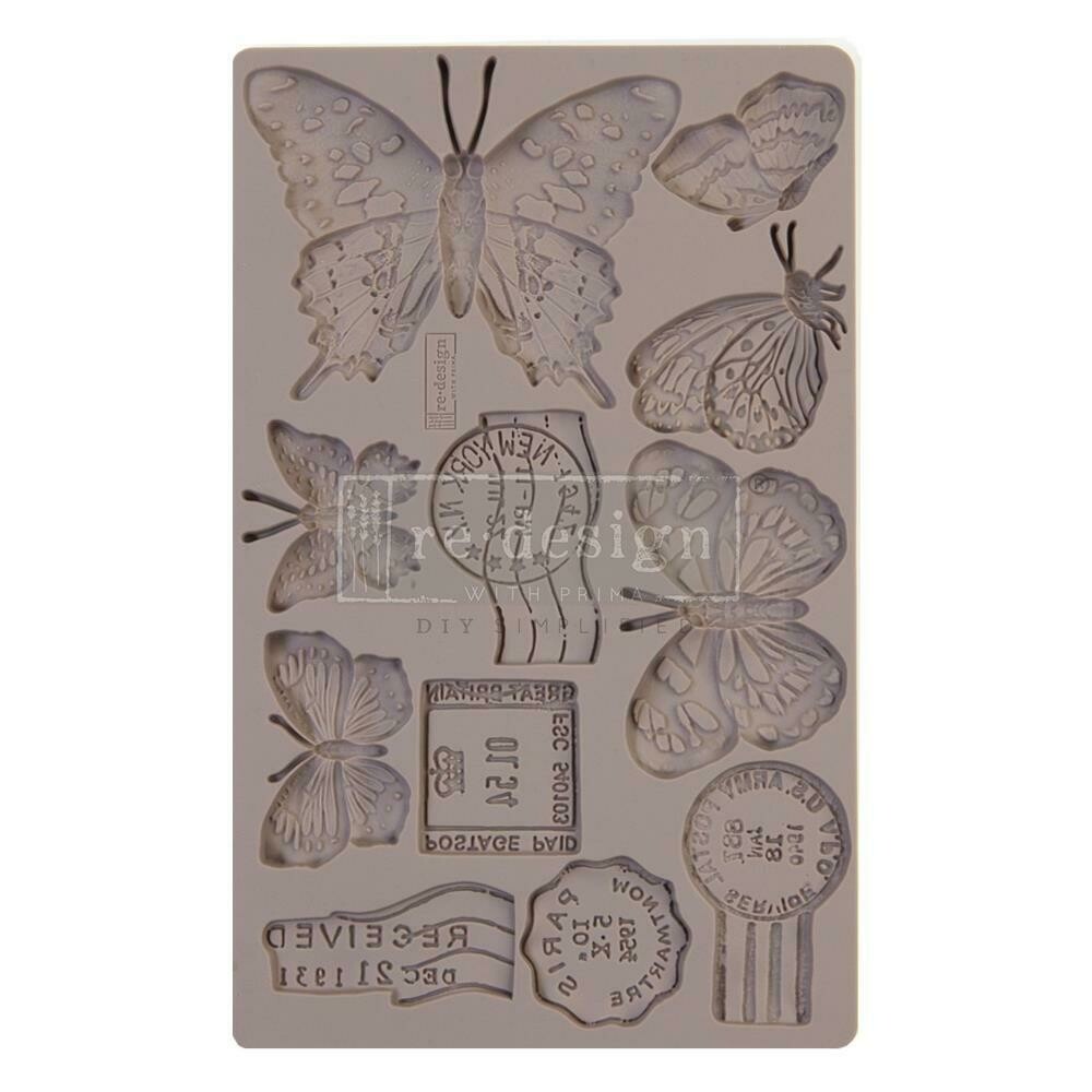 Prima Marketing - Re-design Decor Mould - 5&quot;x8&quot; - Butterfly in Flight 