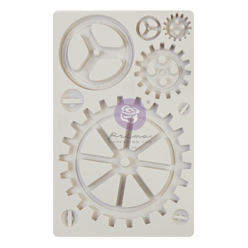 Prima Marketing - Re-design Decor Mould - 5&quot;x8&quot; - Large Gears 