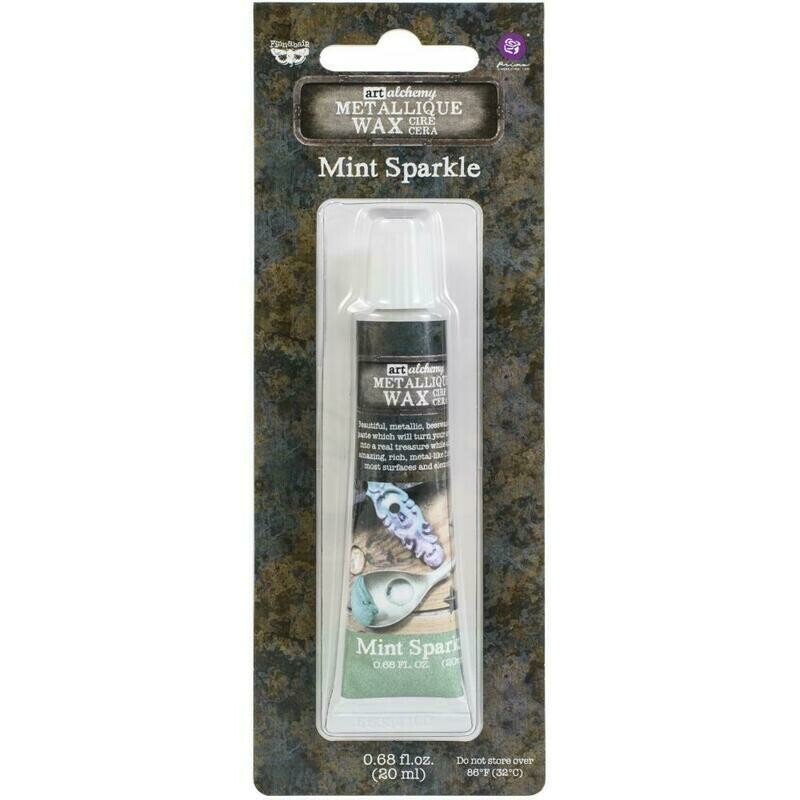 Prima Marketing - Art Alchemy - Mint Sparkle - Metallique Wax by Finnabair 