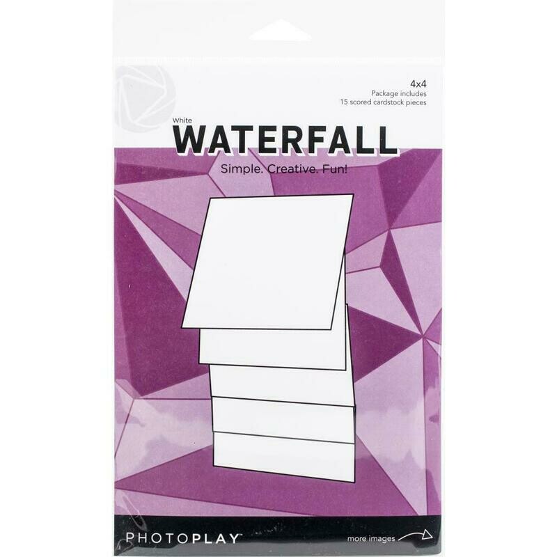 PhotoPlay - Waterfall card - 4&quot; x 4&quot; - Manual - White