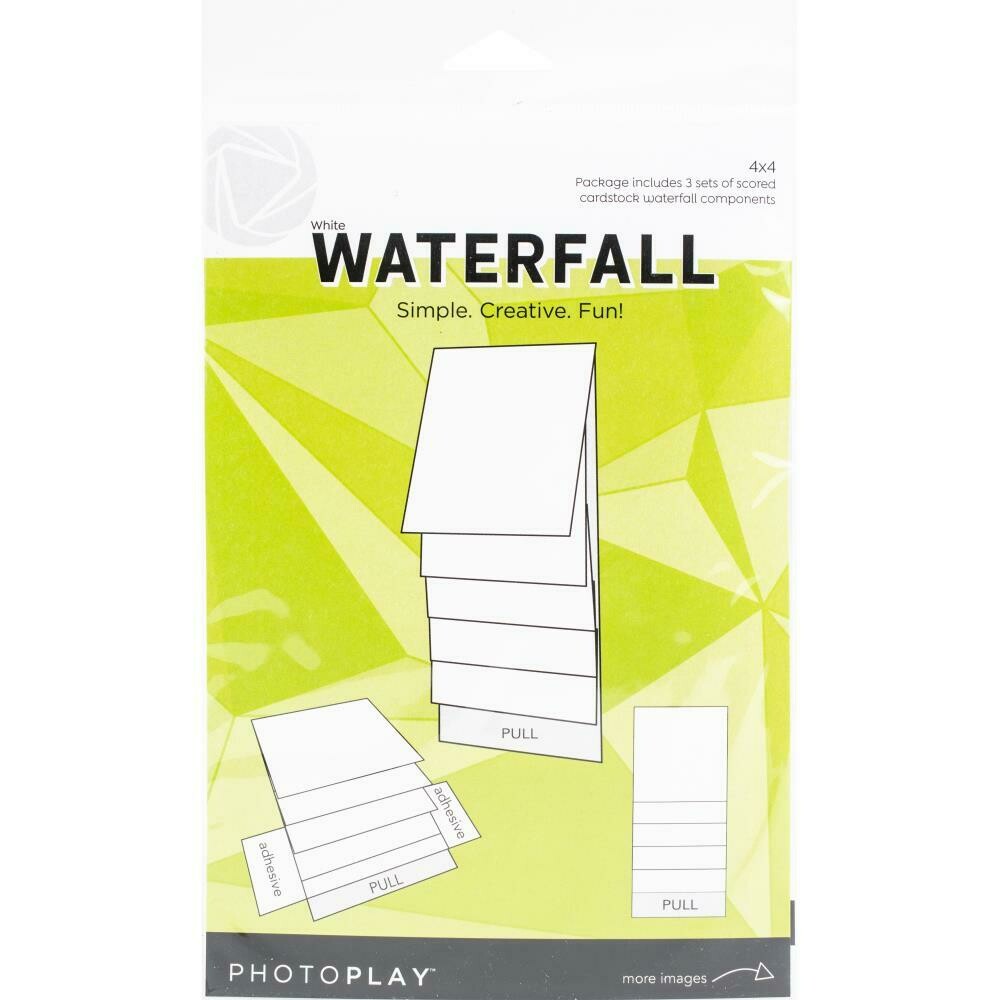PhotoPlay - Waterfall card - 4&quot; x 4&quot; - White