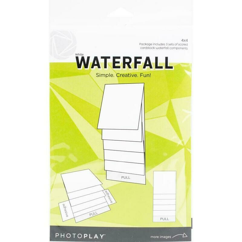 PhotoPlay - Waterfall card - 4&quot; x 4&quot; - White