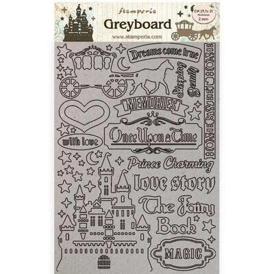 Stamperia - A4 greyboard cutouts - Sleeping Beauty - Castle 