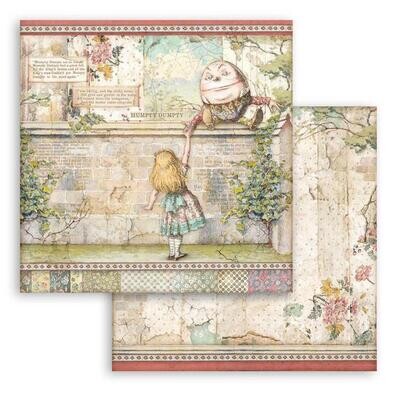 Stamperia - Double-sided Cardstock - 12&quot;x12&quot; - Alice - Humpty Dumpty