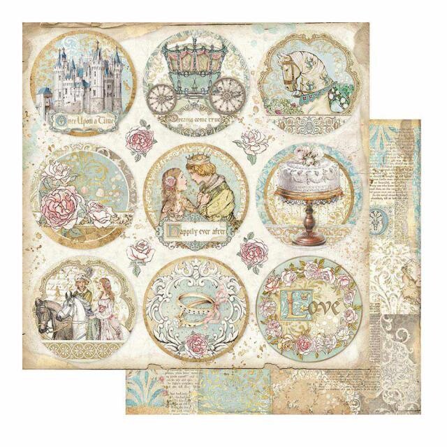 Stamperia - Double-sided Cardstock - 12&quot;x12&quot; - Sleeping Beauty - Rounds