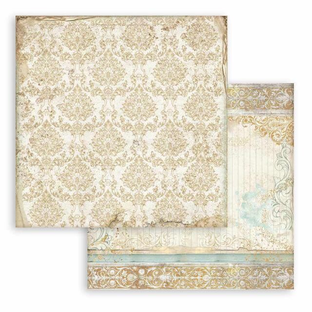 Stamperia - Double-sided Cardstock - 12&quot;x12&quot; - Sleeping Beauty - Texture Gold