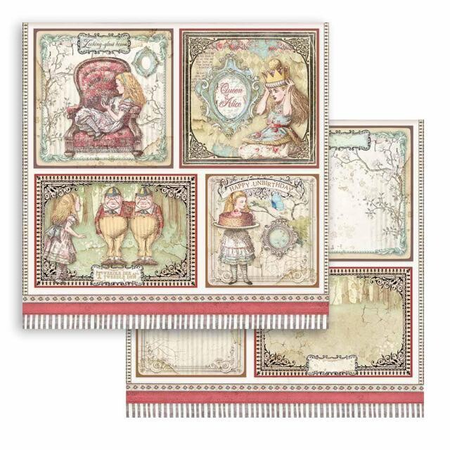Stamperia - Double-sided Cardstock - 12&quot;x12&quot; - Alice - Cards
