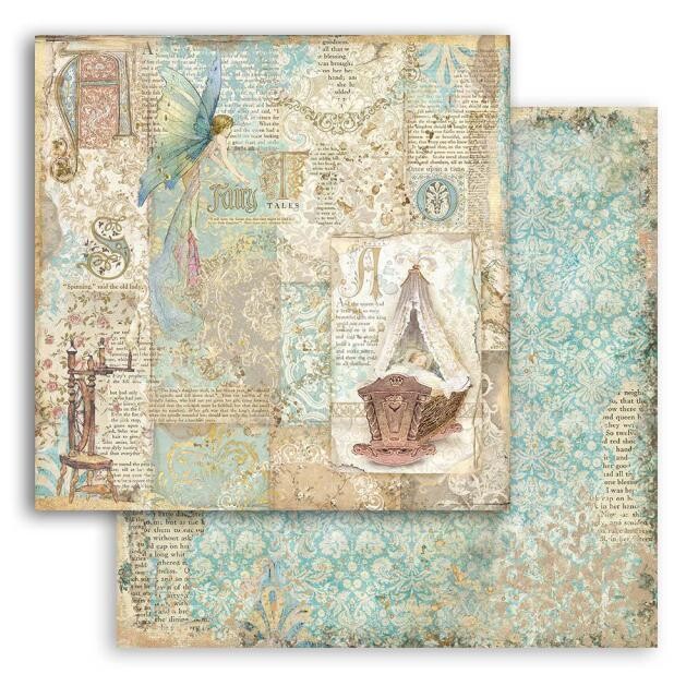 Stamperia - Double-sided Cardstock - 12&quot;x12&quot; - Sleeping Beauty - Cradle