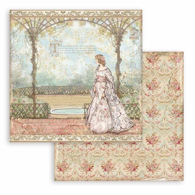 Stamperia - Double-sided Cardstock - 12&quot;x12&quot; - Sleeping Beauty - Princess