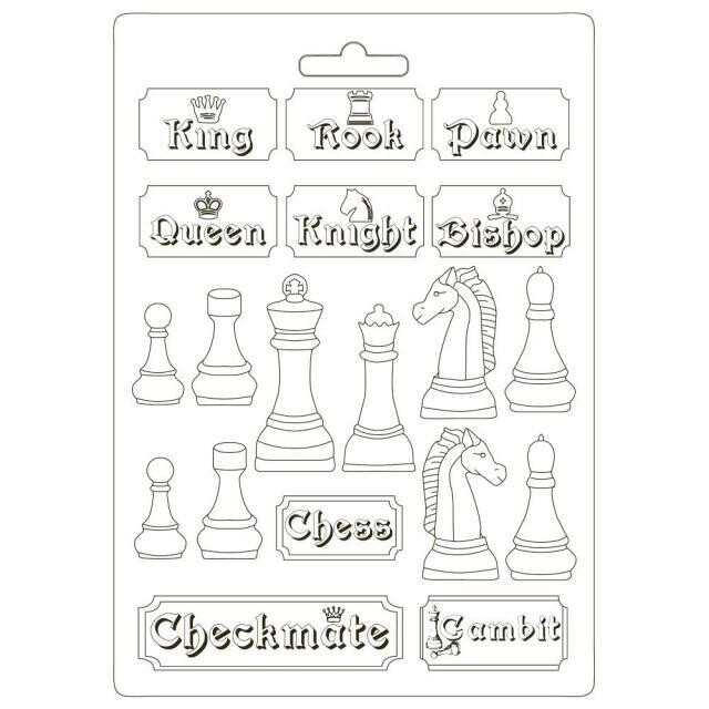 Stamperia - A4 Soft Mould - Alice - Checkmate