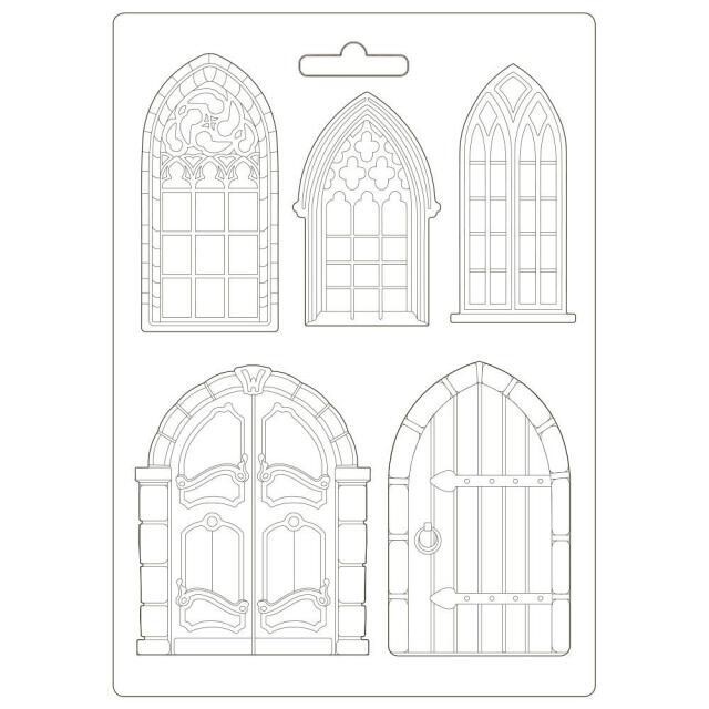 Stamperia - A4 Soft Mould - Sleeping Beauty - Door and Windows