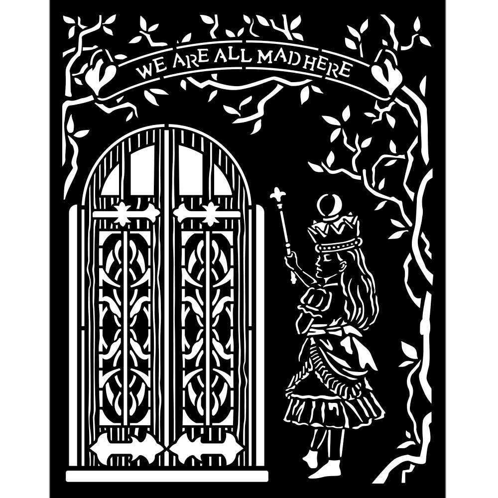 Stamperia - Thick Stencil - 20x25 cm - Alice - Door