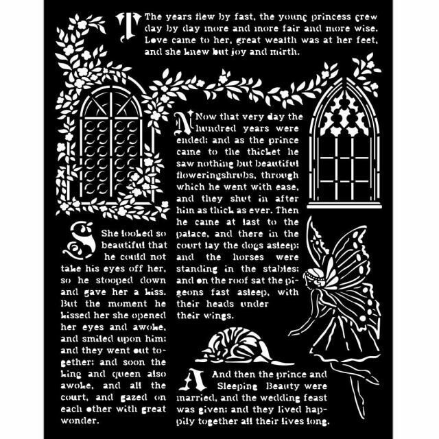 Stamperia - Thick Stencil - 20x25 cm - Sleeping Beauty - Windows